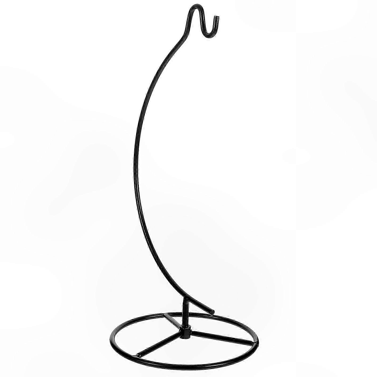 Minimalist Black Iron Hanging Globe Stand for Home Decoration with Compact Structure