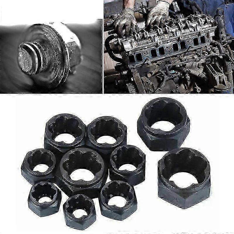 10Pcs Damaged Nut Bolt Remover Set Broken Screw Stripped Socket Stud Extractor 2025
