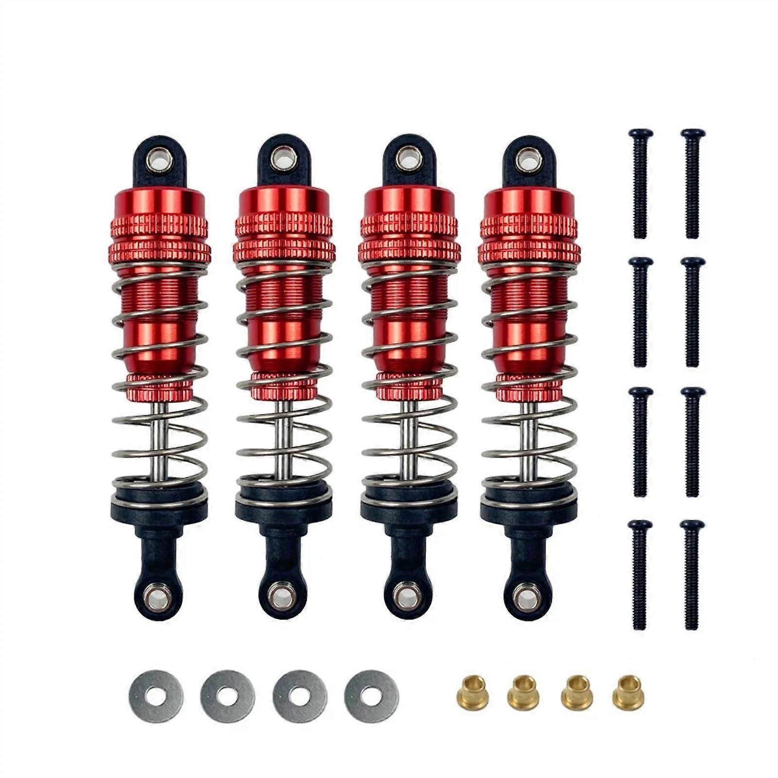4Pcs Metal Shock Absorber Damper For MN86K MN86KS MN86 1/12 RC Car Red