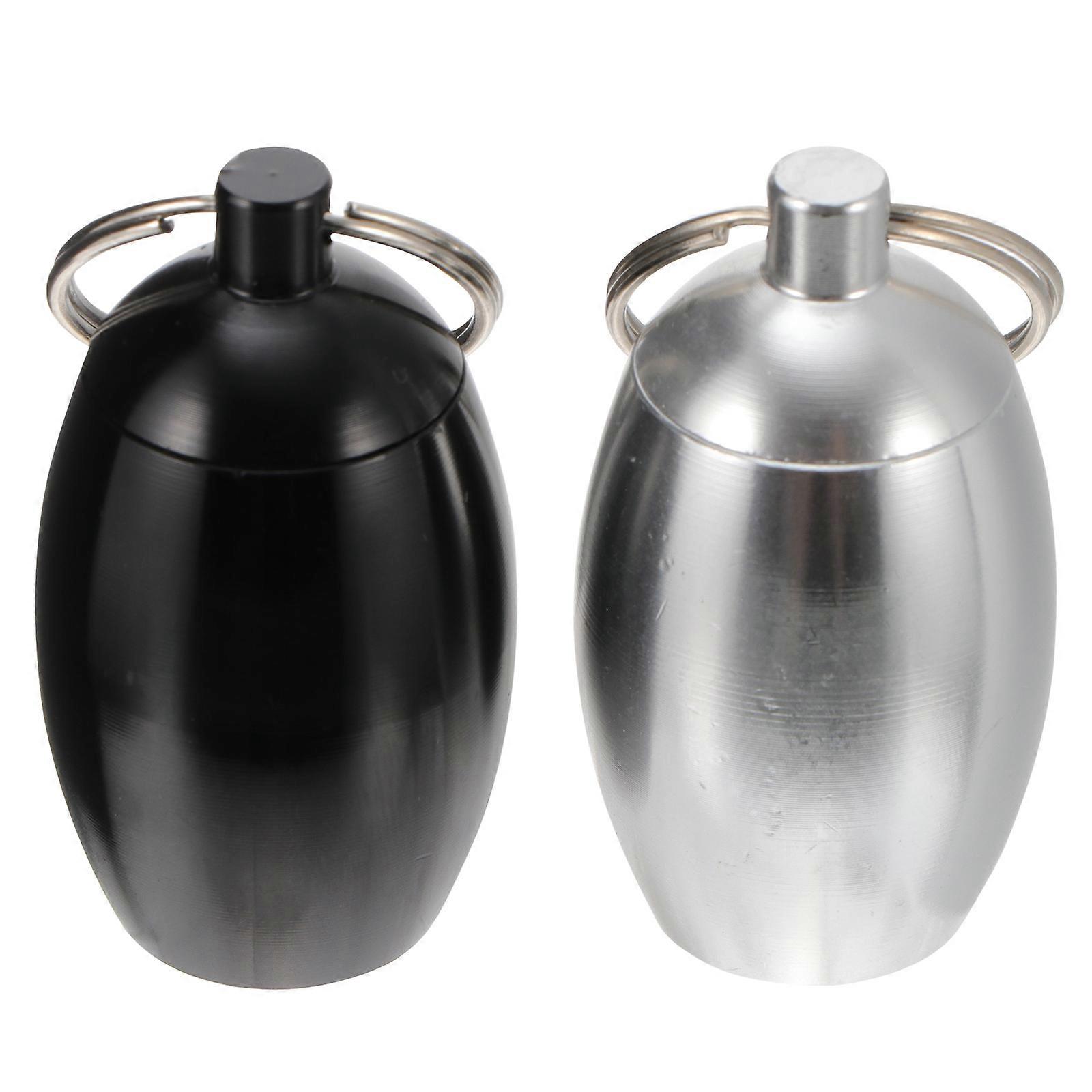 2pcs Holder Organizer Case Bottle Container with Keychain