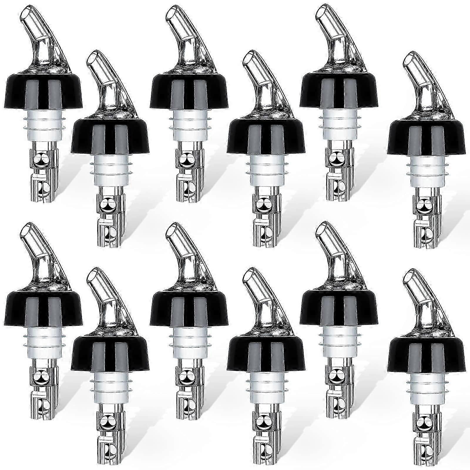Pouring spouts for bartending - 12 alcohol dispensers with precise flow control