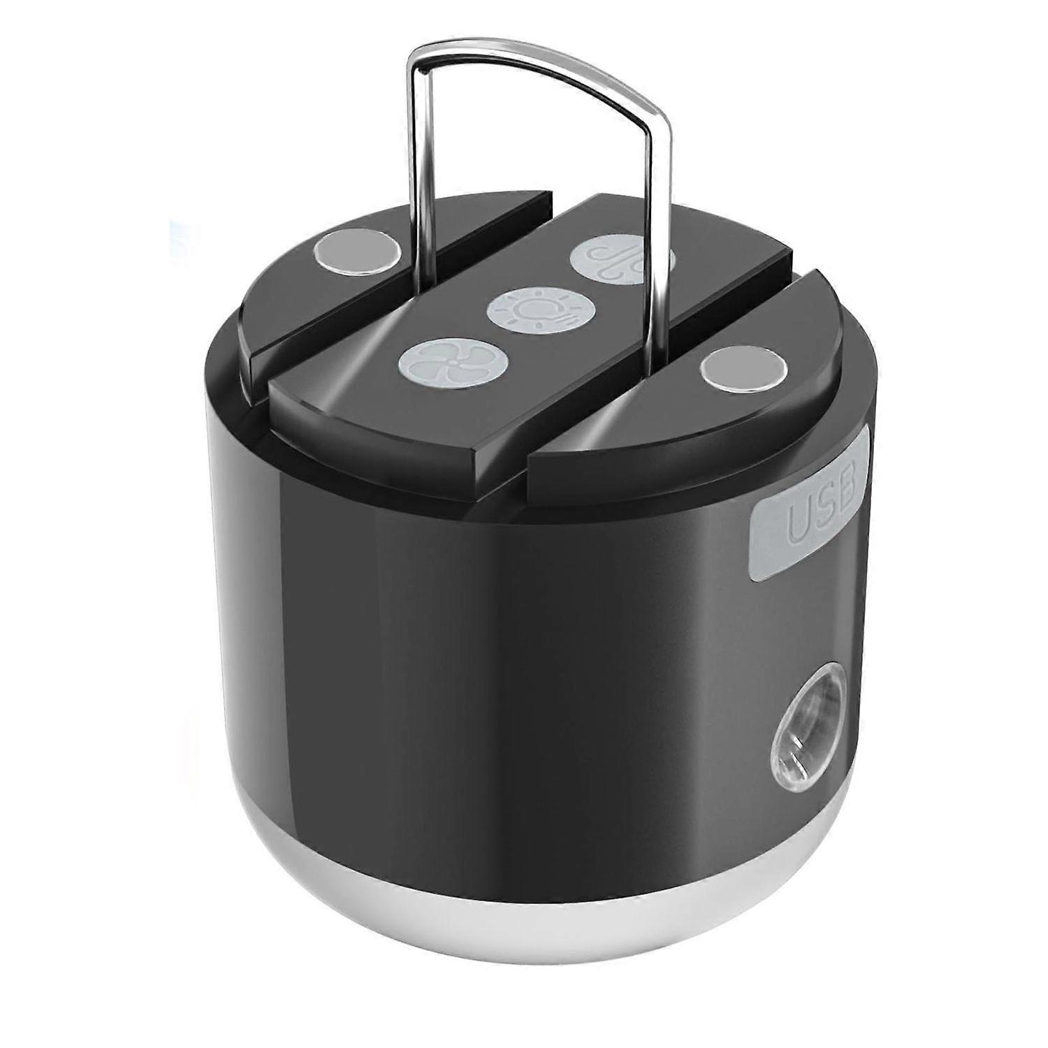 LED Camping Lantern Rechargeable, 3000mah Camping Tent Light with Fan4 Light Modes, Spray Function, Waterproof, Mini Light with Magnetic Base for Hurr