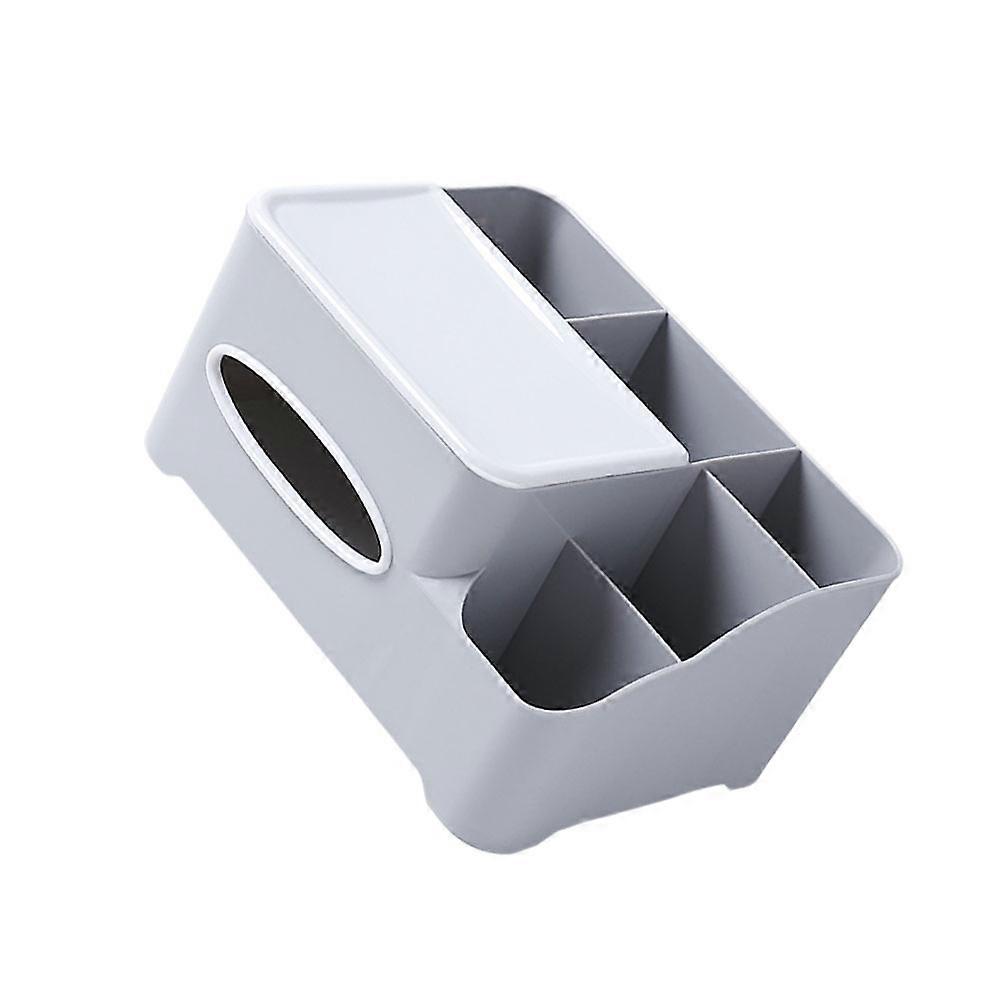 Storage Canister Plastic Tissue Box for Cosmetic Use Grey