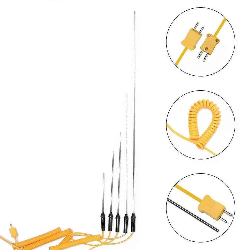 100/150/200/300/500mm K-Type Thermocouple Probe Sensor Temperature Controller -50C to 1200C with Wire Cable Measuring Tools