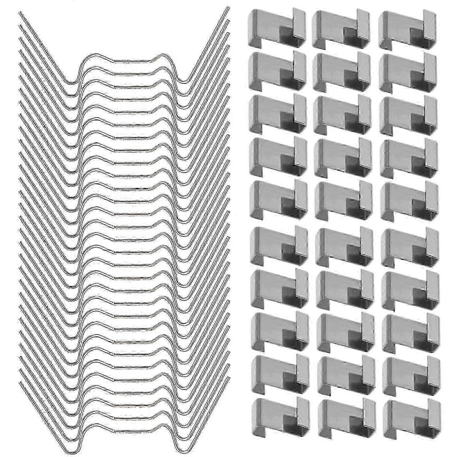 100-pakning drivhusklemmer i rustfritt stål - rustfrie glassrutefester for aluminiumsrammekonstruksjoner\u200b_MM2