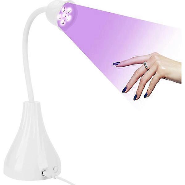 16W LED UV Nail Lamp, Fast Curing Nail Gel Curing Lamp with 60-Second Timer, Portable 360-Degree Rotation