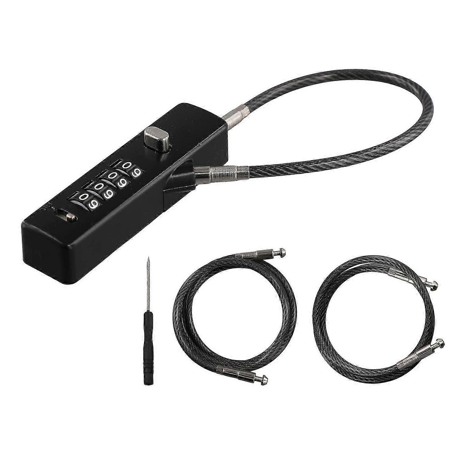 Cable Locks with Combination, 4-Digit Combination Lock, for Cabinets