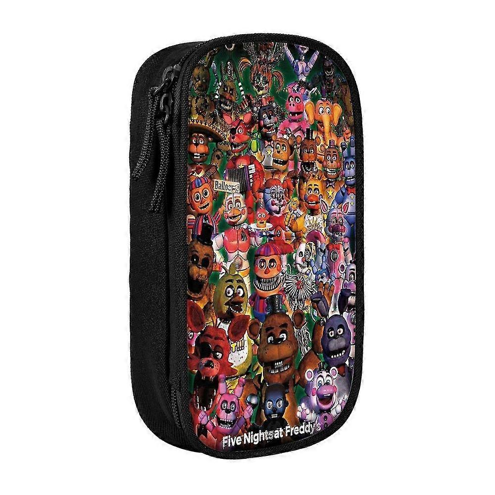 FNAF Five Nights At Freddy's Large Capacity Pencil Case with Double Zippers