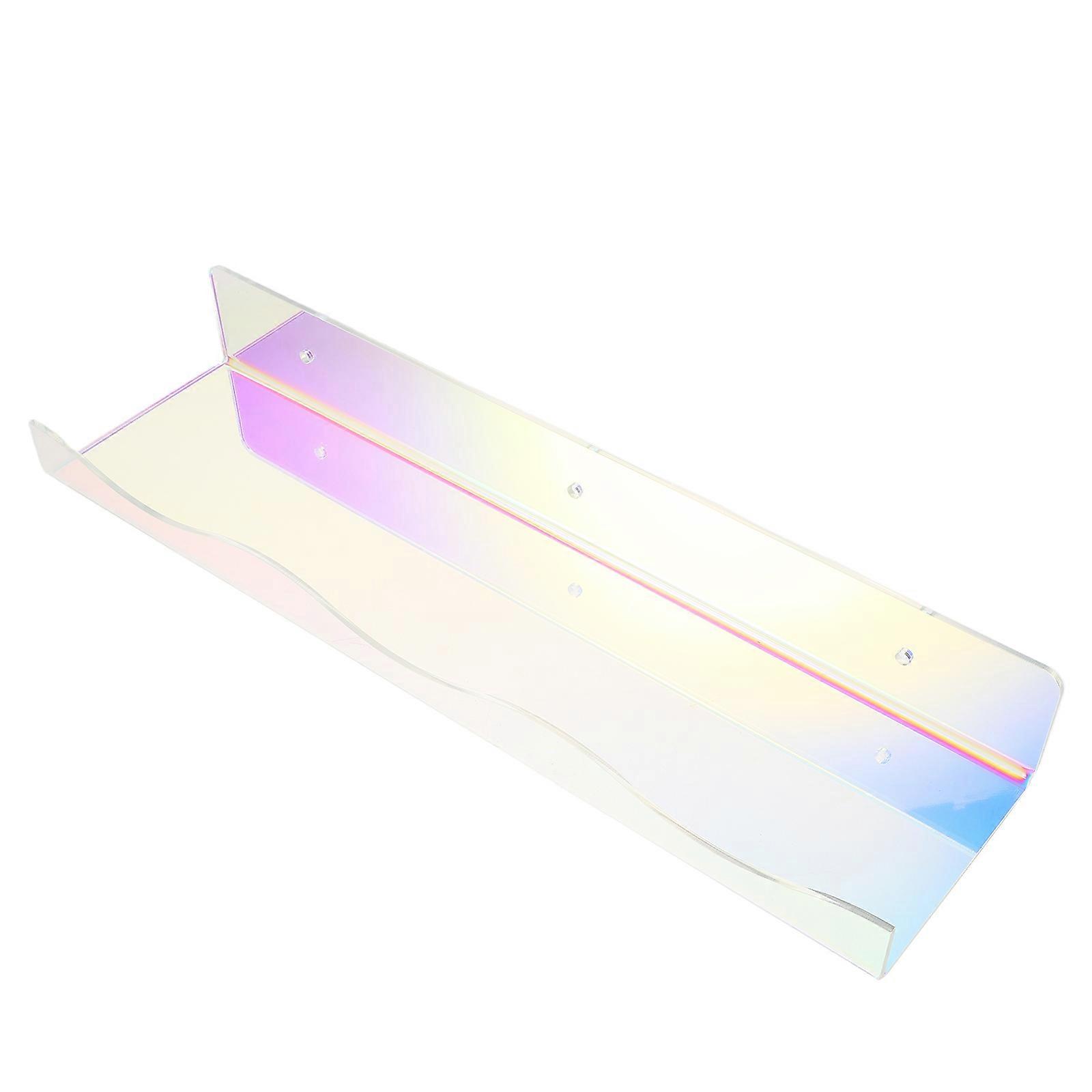 Multi Acrylic Floating Shelves for Wall Display 4Sets Iridescent Organizing Shelf