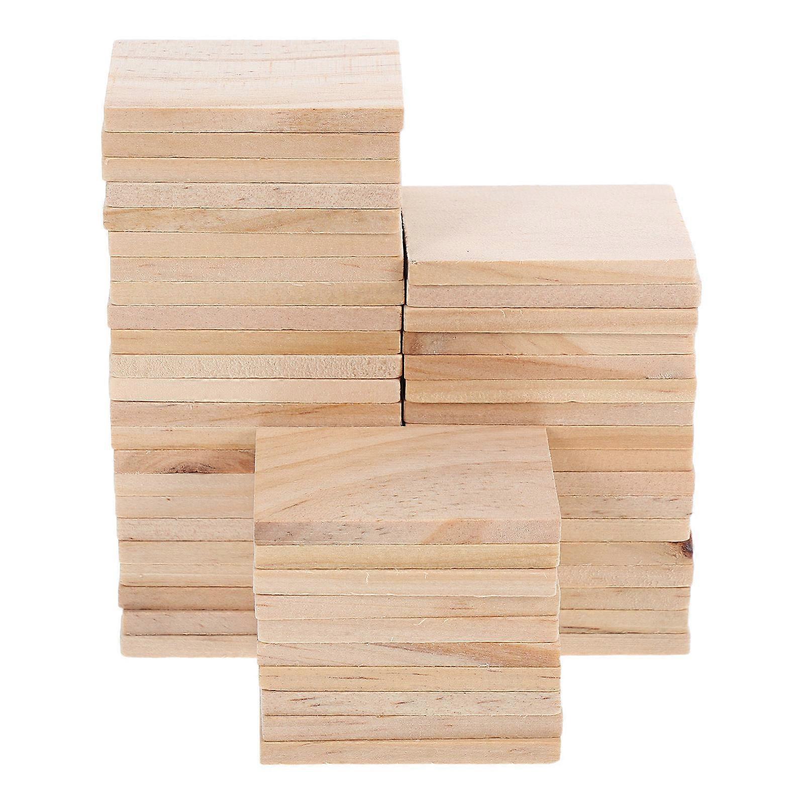Wood Blanks Rectangle Craft Wood Blocks for DIY Projects 200Pcs