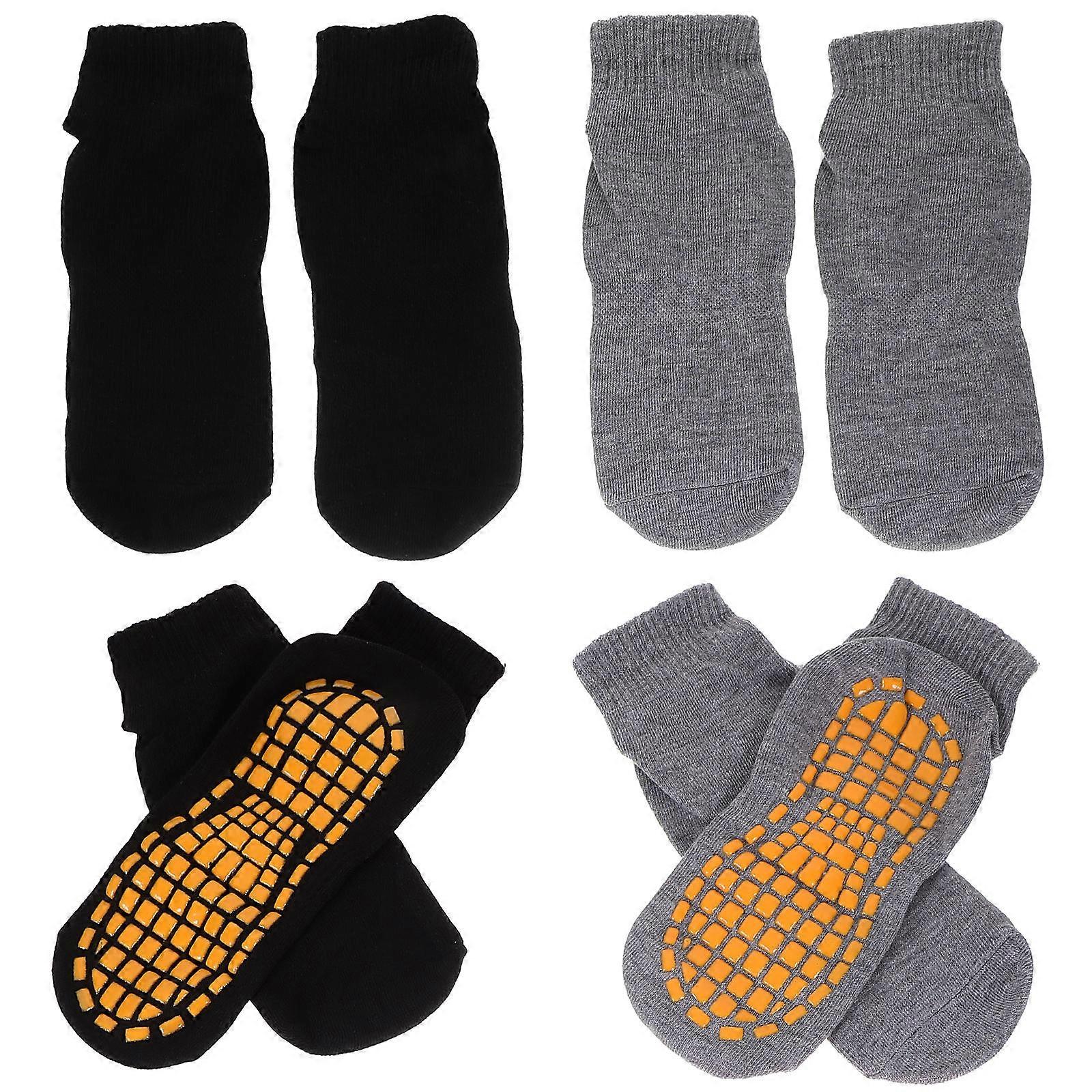 Socks with Grips for Men Breathable Socks 4Pairs