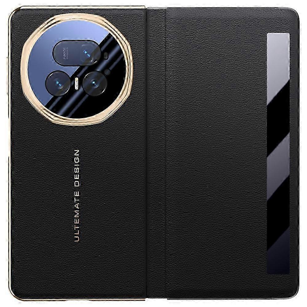 Phone case for Honor Magic V5 5G with smart window and metal lens stand
