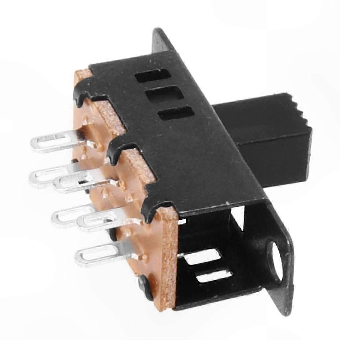 10 Pack 3 Position DPDT Slide Switch with High Knob, 6 Pin, Rated 0.5A 50V DC