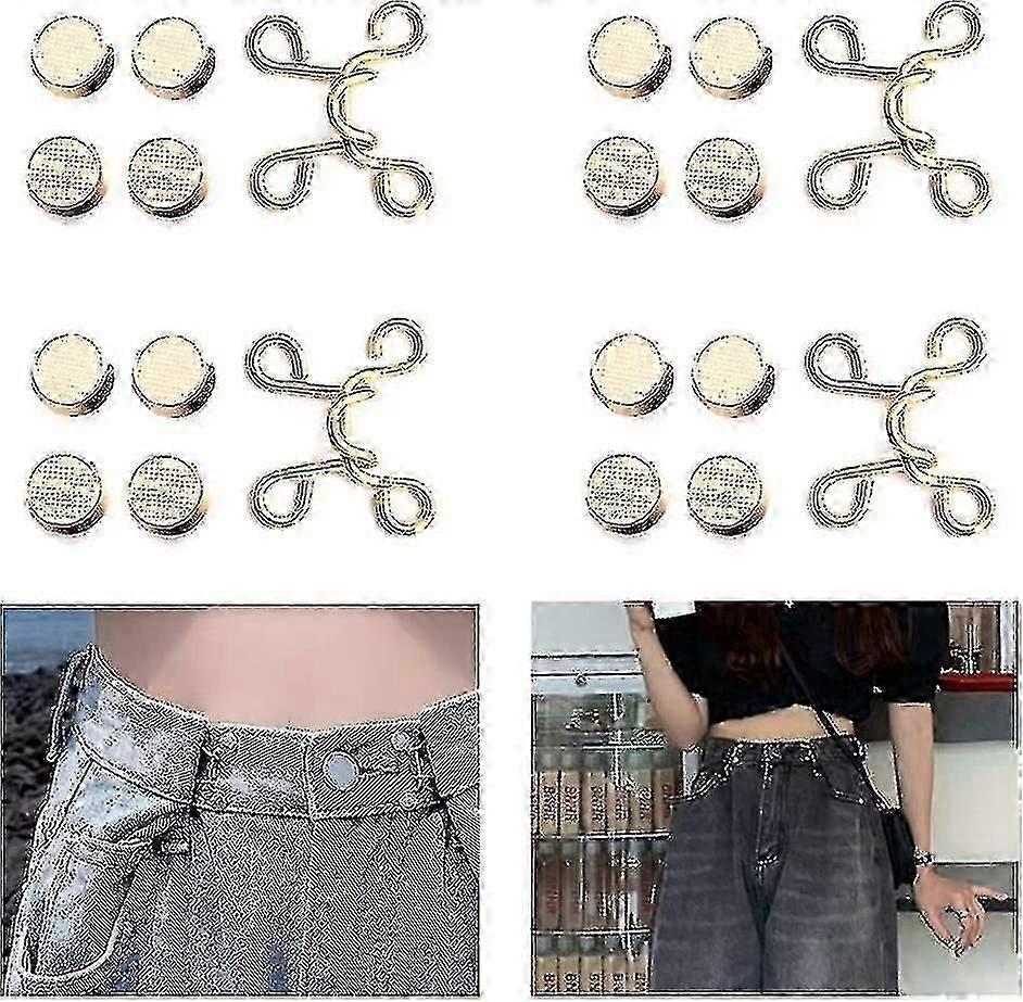 20 Pieces Adjustable Waist Buckle Extender Set Jeans Extender Waist Extender Button For Pants Adjustable Jean Button Perfect Fit
