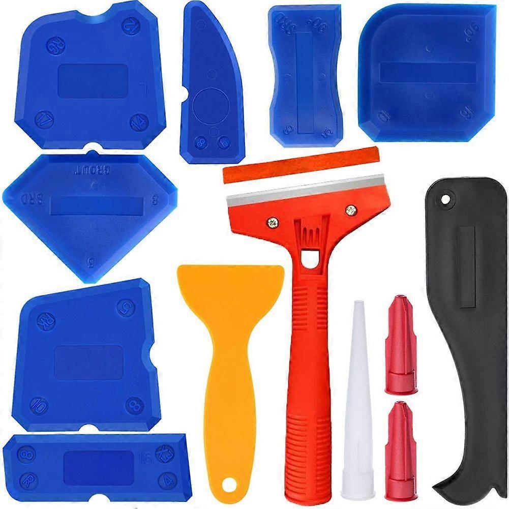 13Pcs/Set Plastic Sealant Remover Kit Spreader Caulking Scraper Glass Glue Finishing Tools