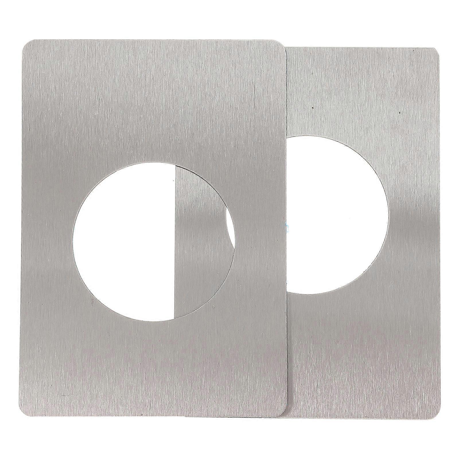 Door Lock Repair Plate Stainless Steel for Reinforcement 2Pcs Silver