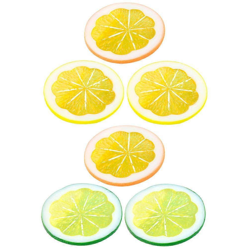PVC Artificial Lemon Slices for Decoration with 30Pcs Fake Lemon Slices