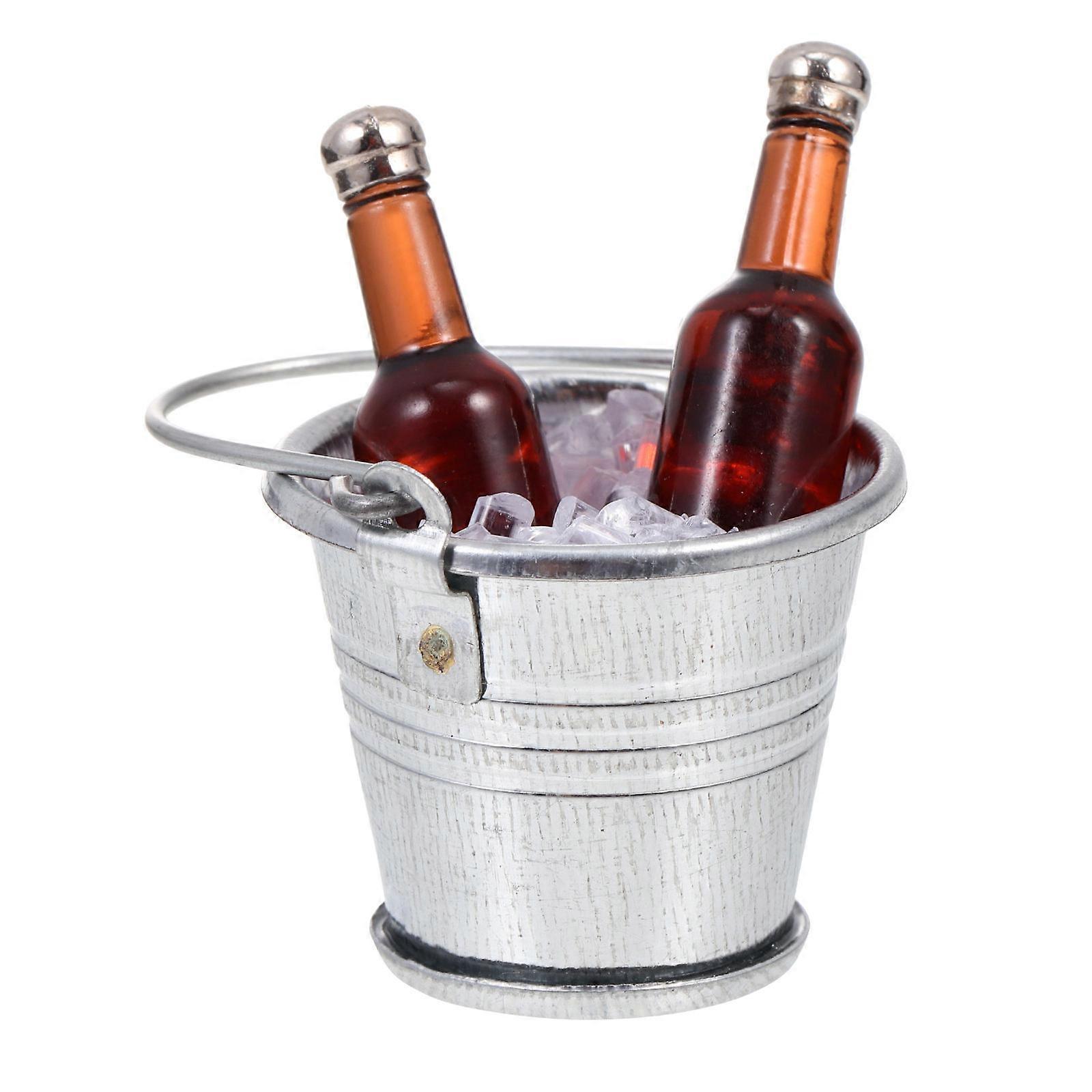 Bar Decoration Small House Beer Bottle Model Set for Home Decor 1Set