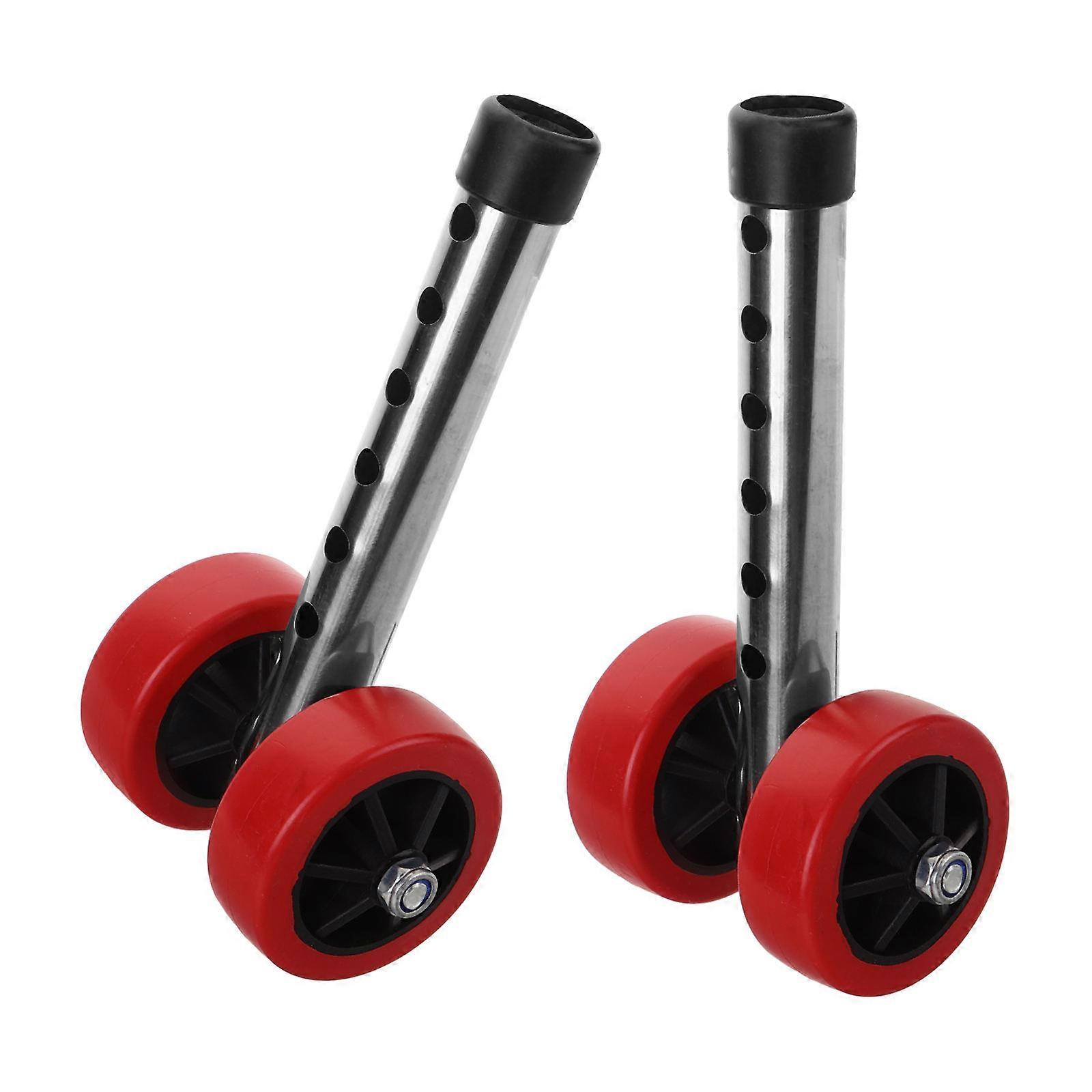 Multipurpose Universal Walker Wheels Front Wheel for Patient Walker Parts Rubber Stainless Steel Assorted Color for Anti-Wear Use 1 Pair