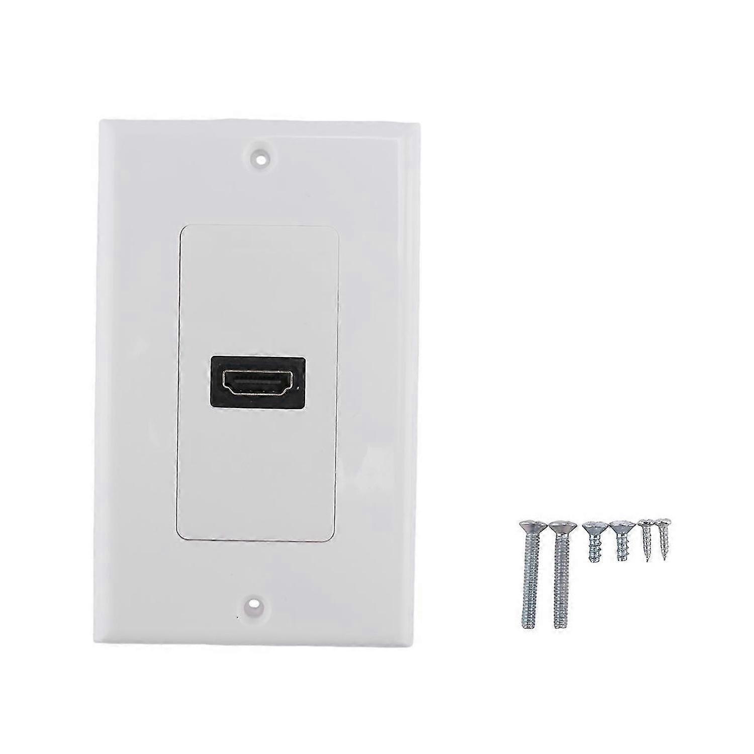1-Port Wall Panel Cover Coupler Outlet 3D 1080P