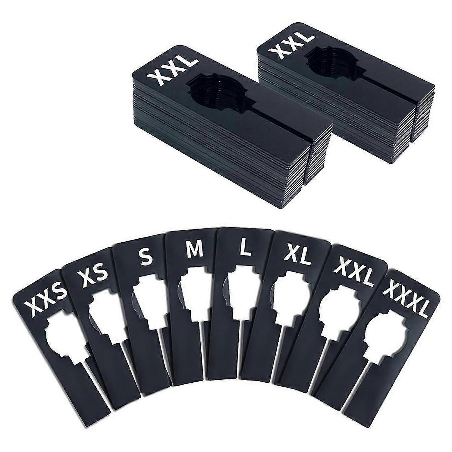 40 Pack Rectangular Black Plastic Clothing Size Closet Rack