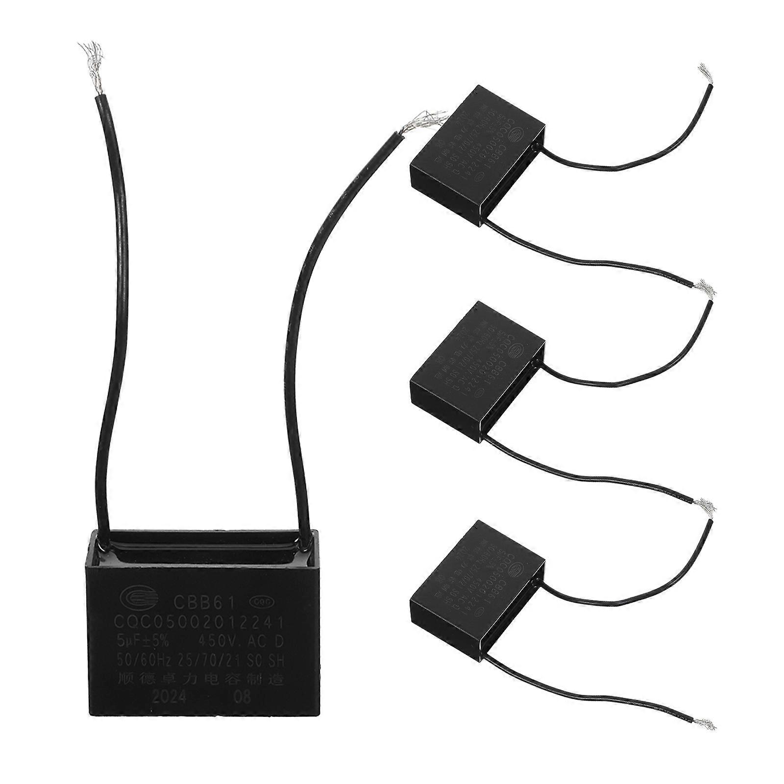 Machine Capacitor Range Hood Motor Capacitor for 4Pcs Kitchen Use