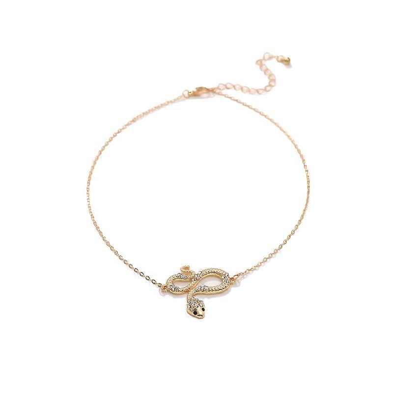 Zodiac Snake Necklace, Women's Simple Versatile Alloy Plated Collarbone Chain