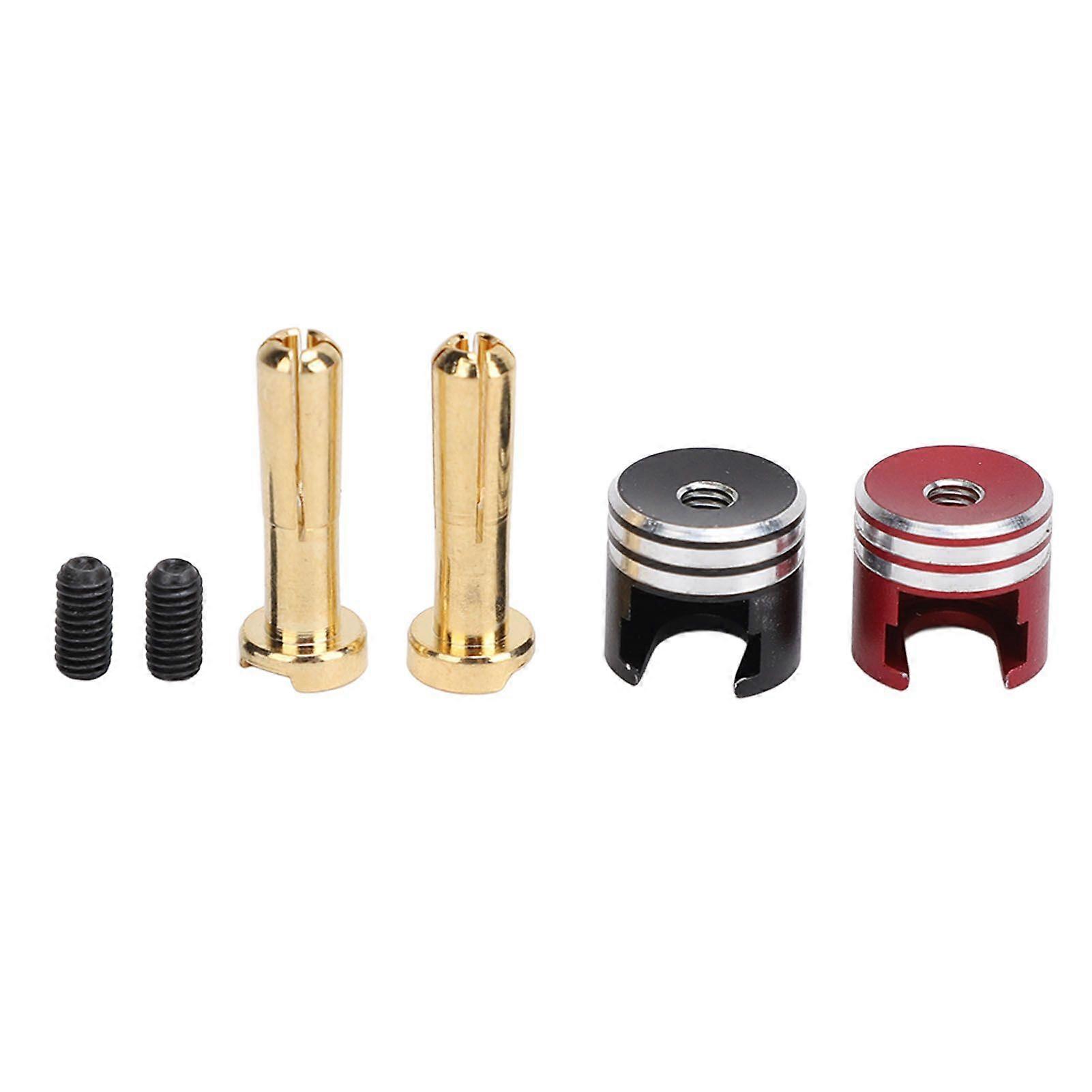 Heatsink Bullet Plug Grip Aluminium Alloy and Copper Banana Plug Connectors with Heatsink Bullet 5mm