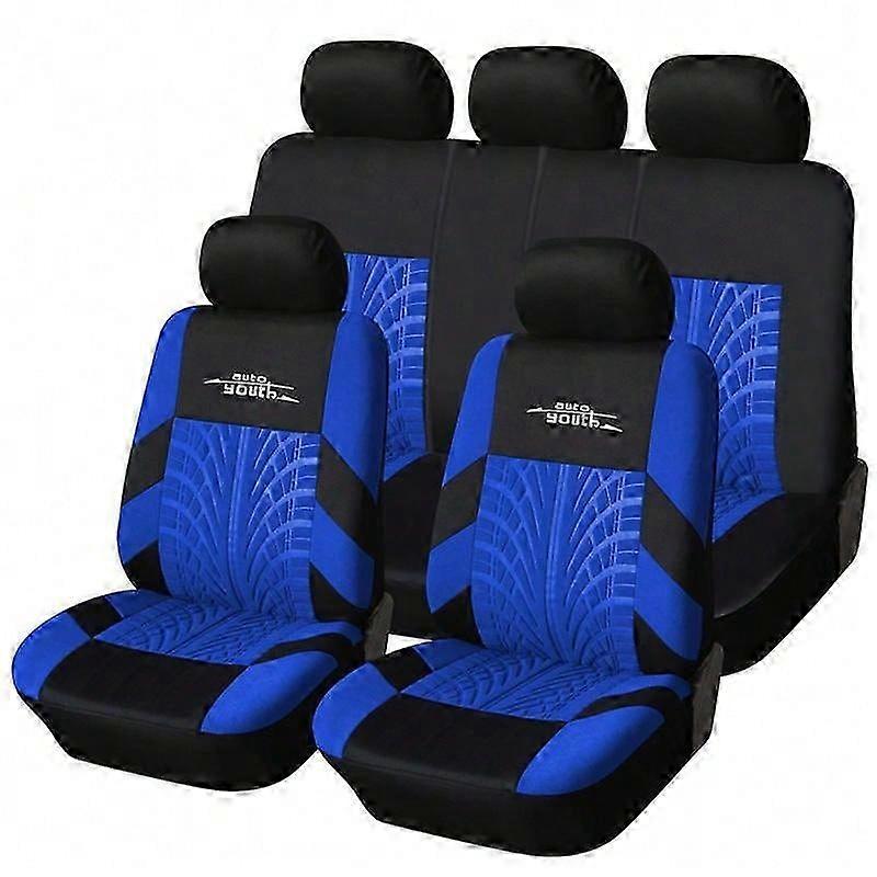 AUTOYOUTH Car Seat Covers Set Universal with Tire Track Detail Styling Car Seat Protector