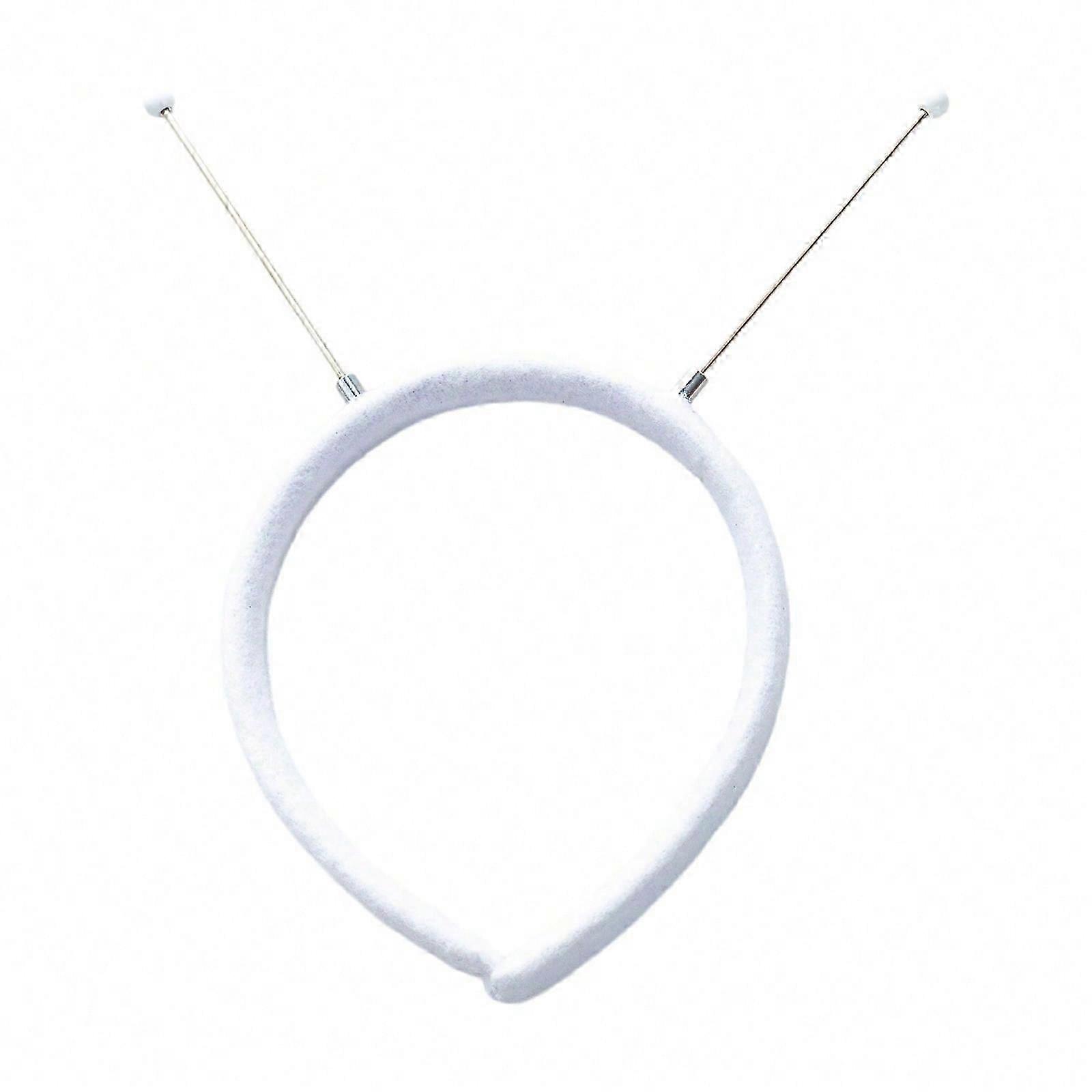Soft Fabric Hair Band Stylish Alien Antenna Hairband Comfortable Headband Women and Girls Fashionable Headwear Accessory  White