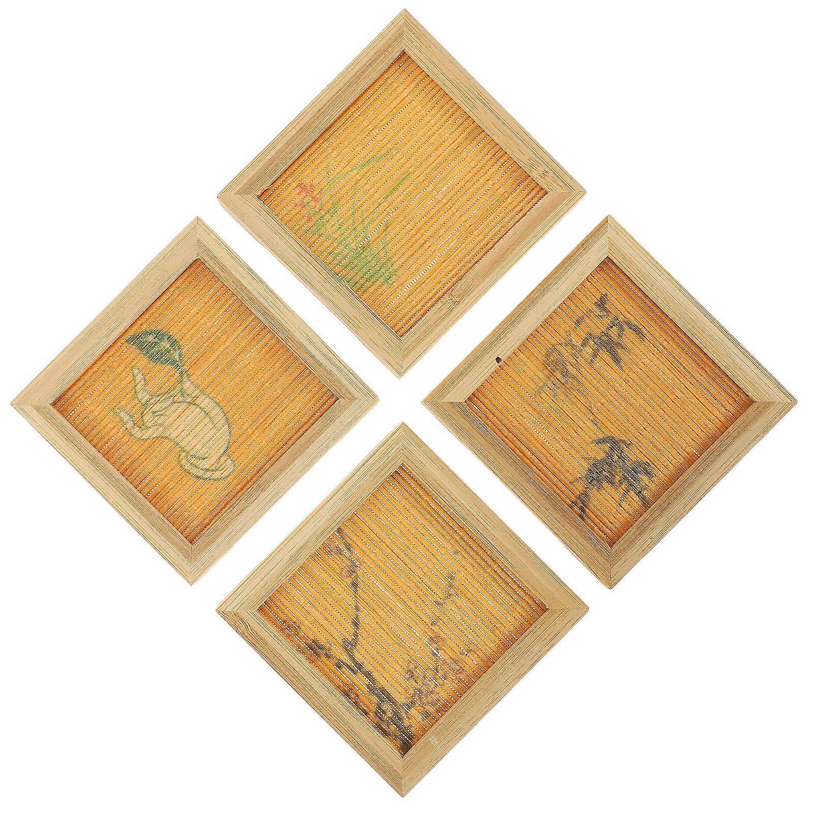 Coasters Mats for Kitchen Use 8Pcs Rustic Protective Mats