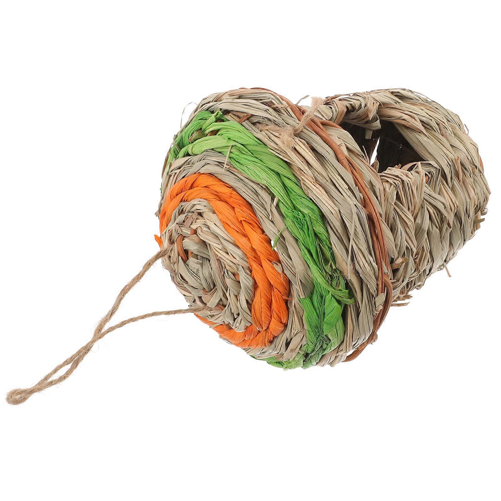 Straw Woven Hanging Hummingbird Houses for Outside Nesting 3Pcs Pack