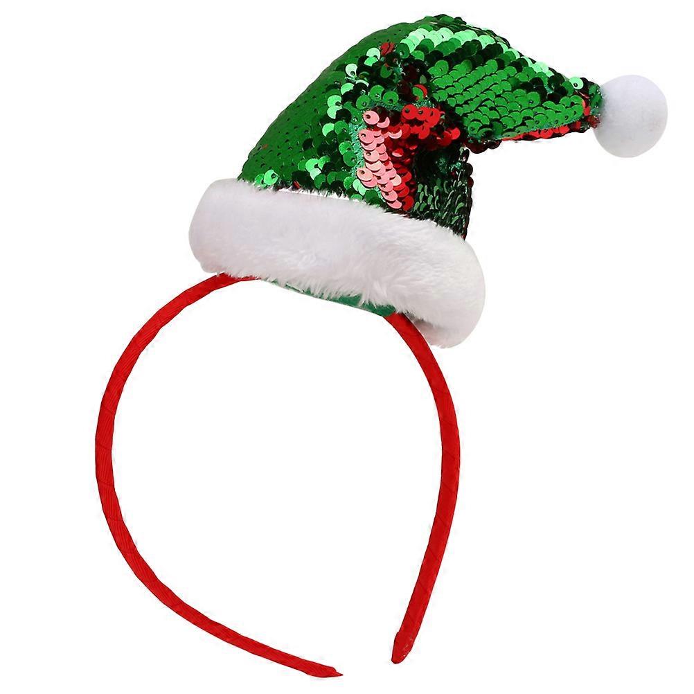 Christmas Hat Headwear for Party Use 3Pcs Sequin Glitter Headband