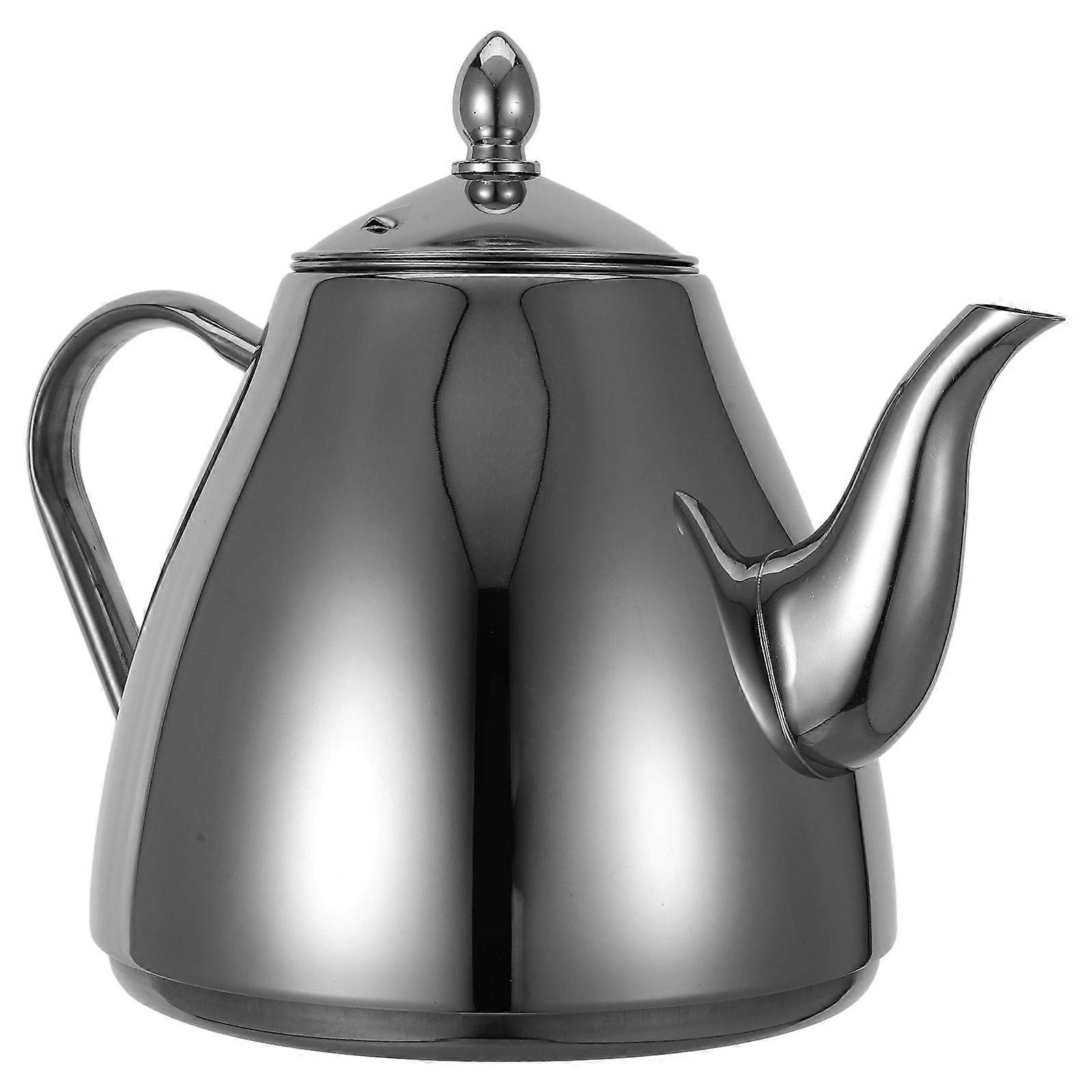 Silver Stainless Steel Tea Kettle for with Infuser 2Pcs