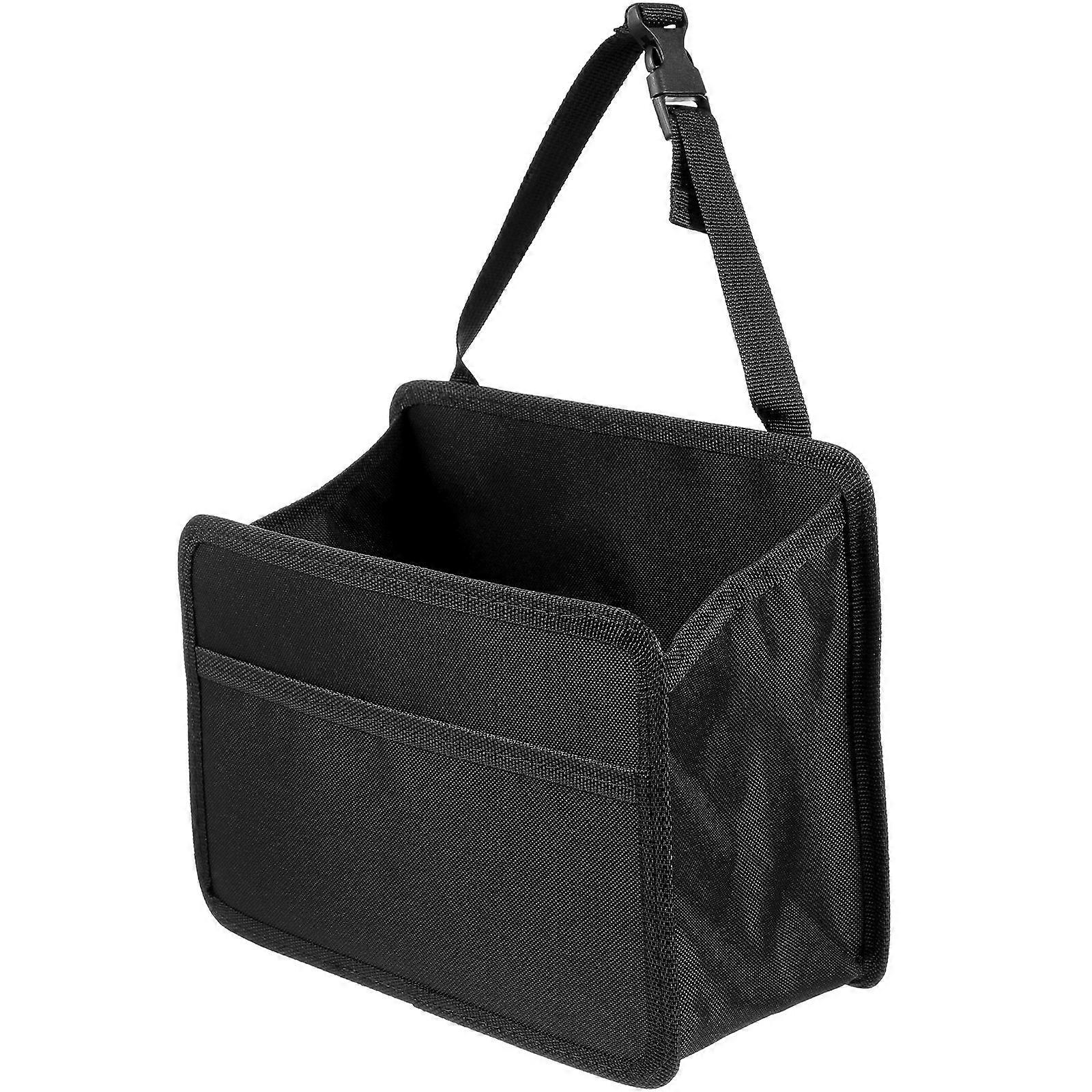 Foldable Black Car Interior Organizer For Road Trip With Large Capacity Storage Solution 3Pcs