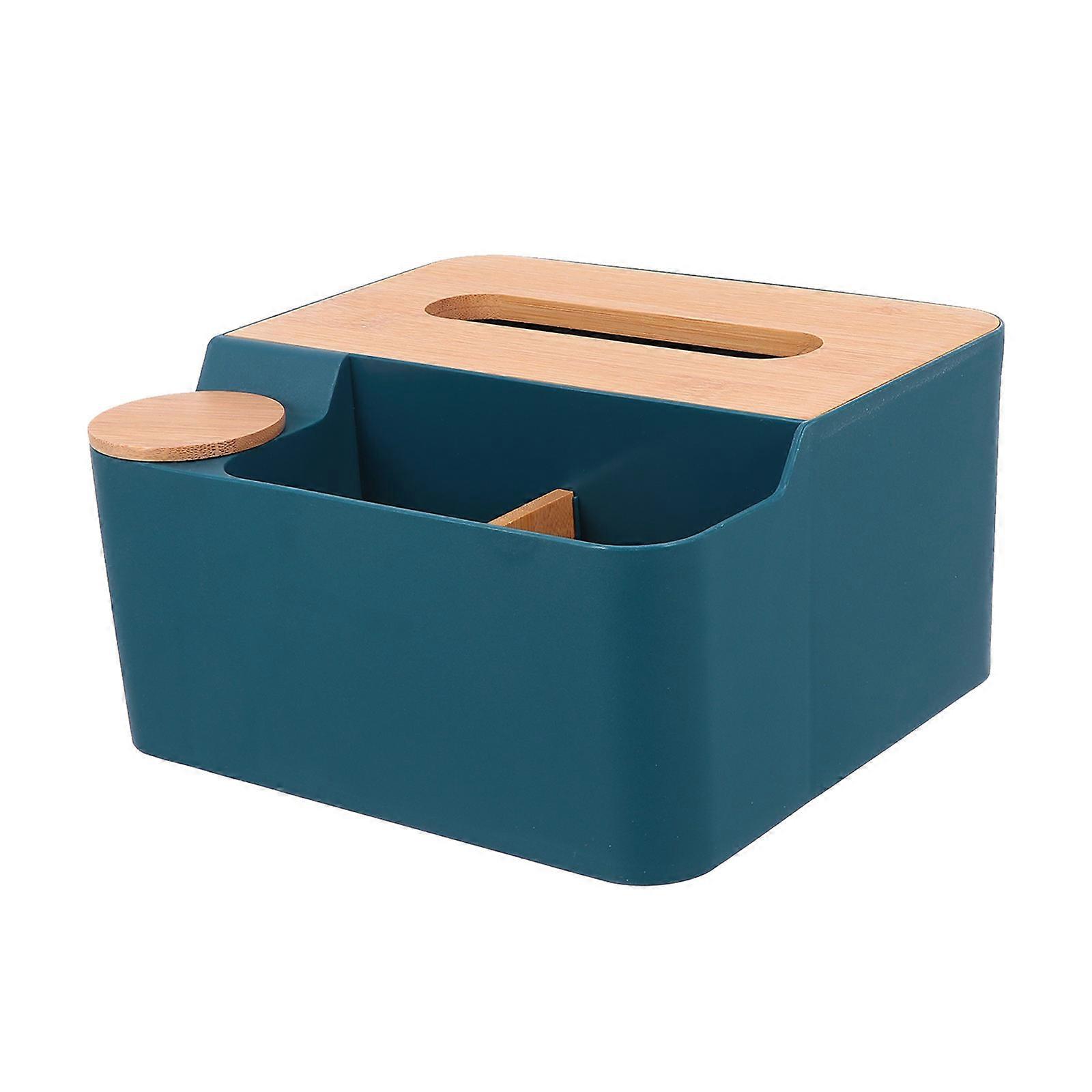 Hotel Tissue Box for Storage Use 2Pcs Multifunction Desktop Compartment