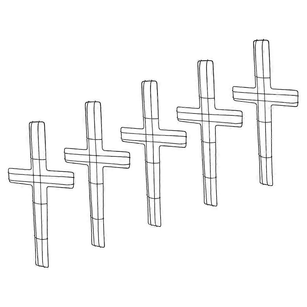 Cross Wreath Frames Iron Wreath Frame for Decor 10Pcs Wall Hanging