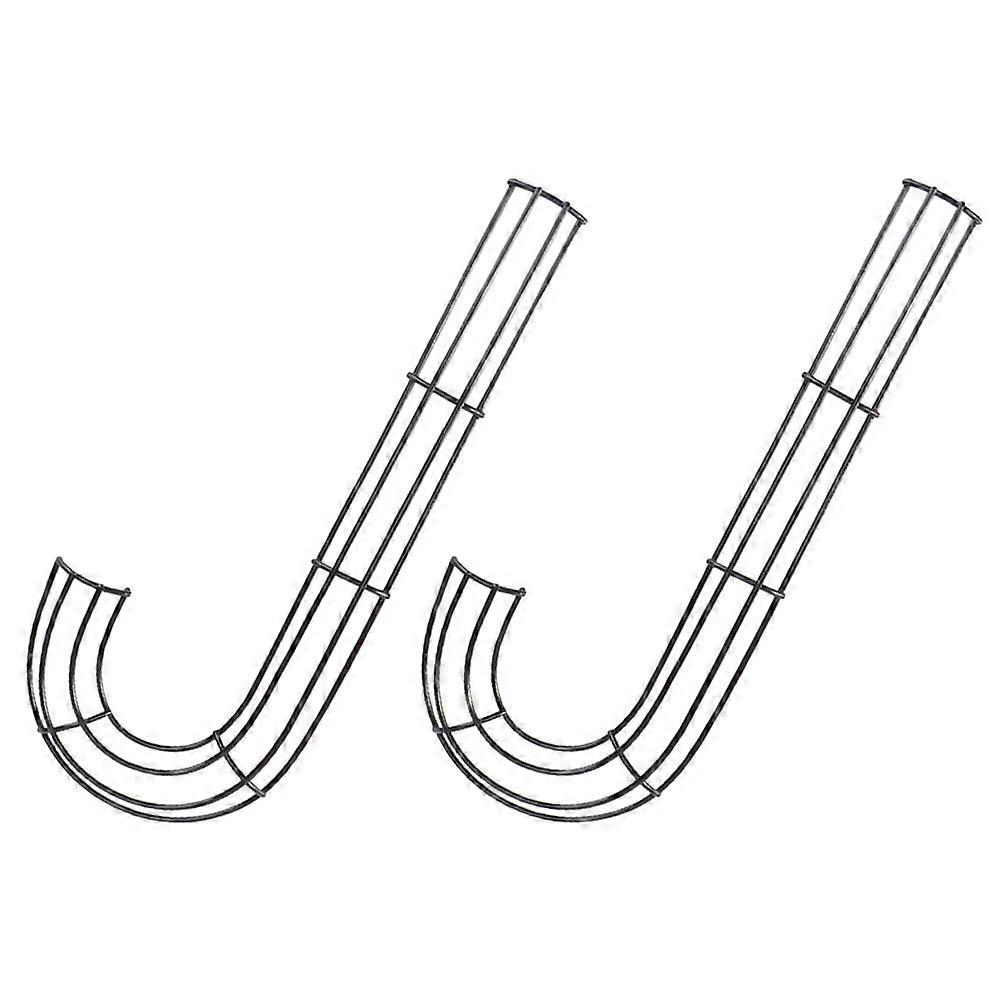 Candy Cane Wreath Frame Iron Wreath Frame for Decoration 6Pcs