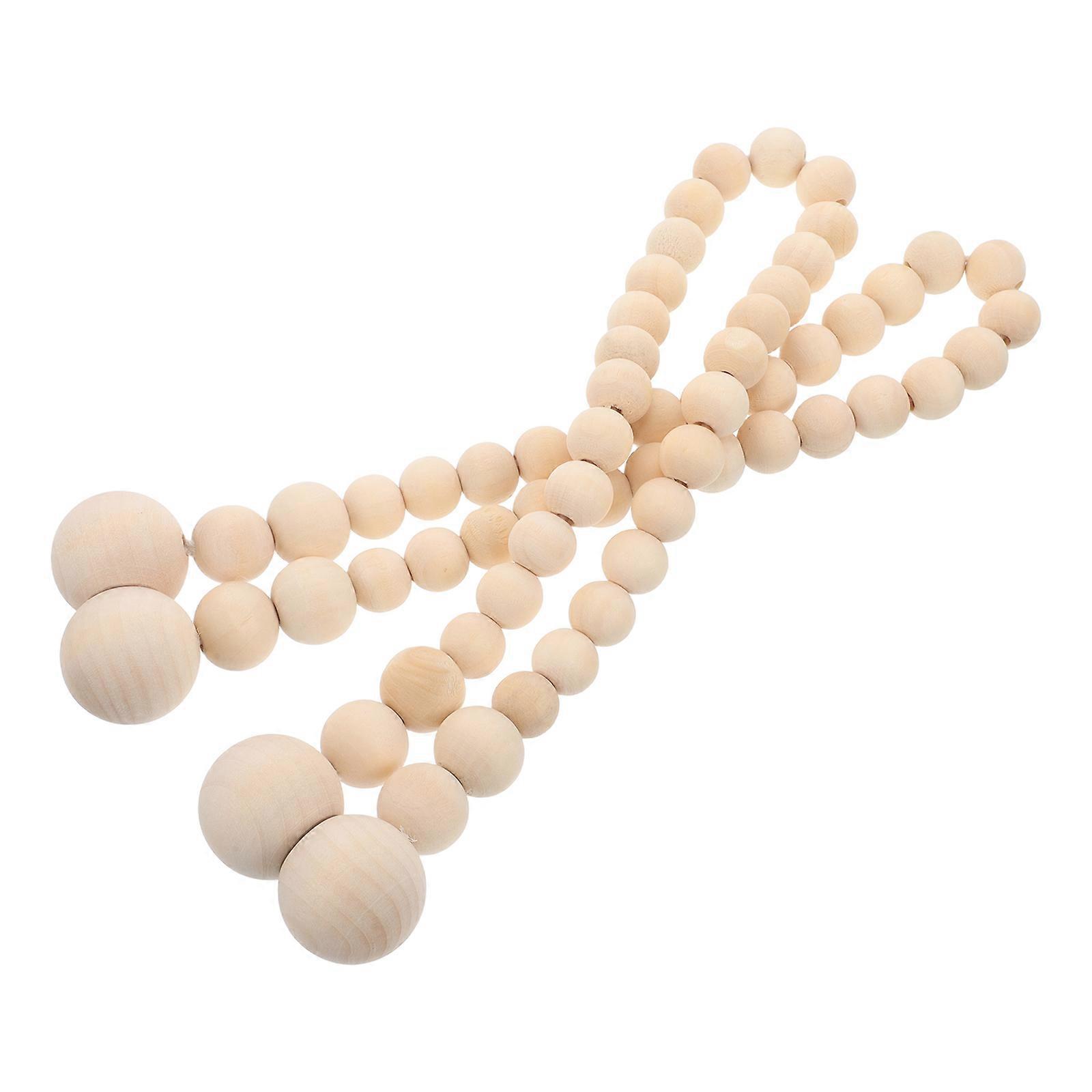 Wood Magnetic Curtain Tiebacks Decorative Holdbacks with 10Pcs for Home