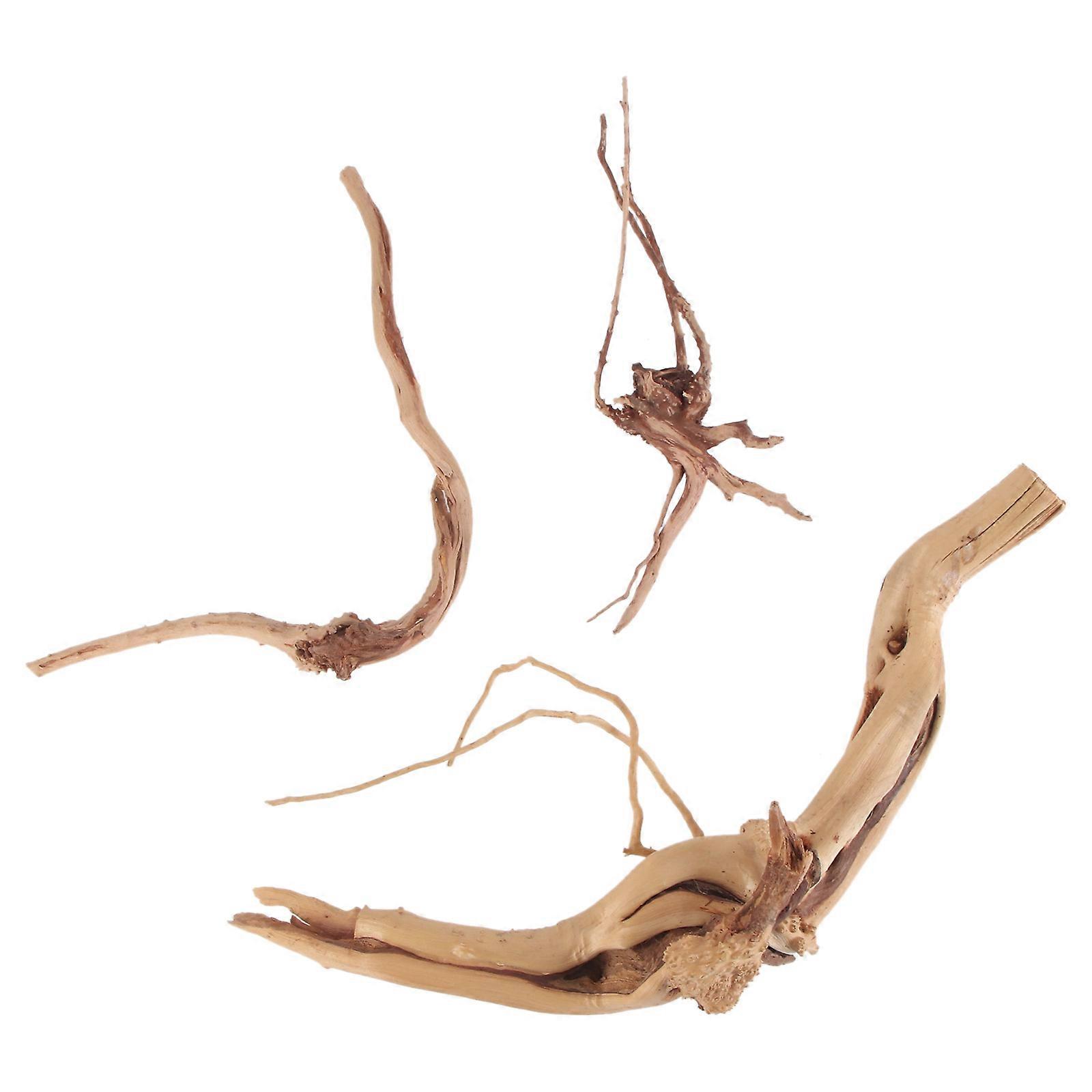 Aquarium Decoration Tree Root Adornments for Decor 6Pcs Light Brown