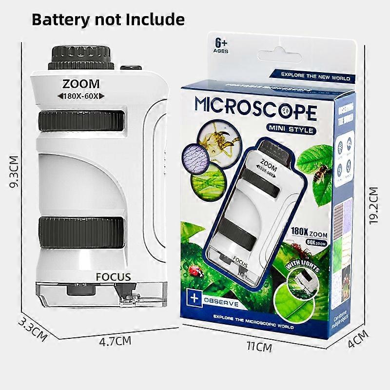 Portable Microscope, Primary School Science Experimental Equipment, Handheld Magnifying Glass, Children's Educational Puzzle Toy