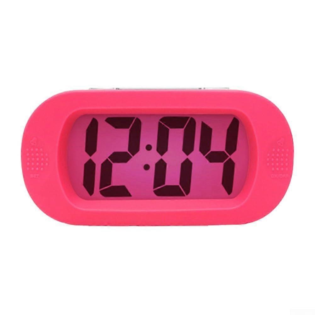 Travel Alarm Clock With EasyToRead Numbers, Snooze Functionality, And Gentle Up Sound (Pink)