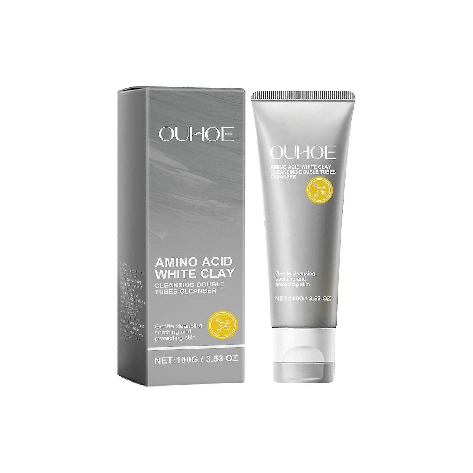 OUHOE Amino Acid Double-Tube Facial Cleanser Gently Cleanses The Face, Making It Hydrated, Bright And Smooth. Moisturizing Facial Cleanser