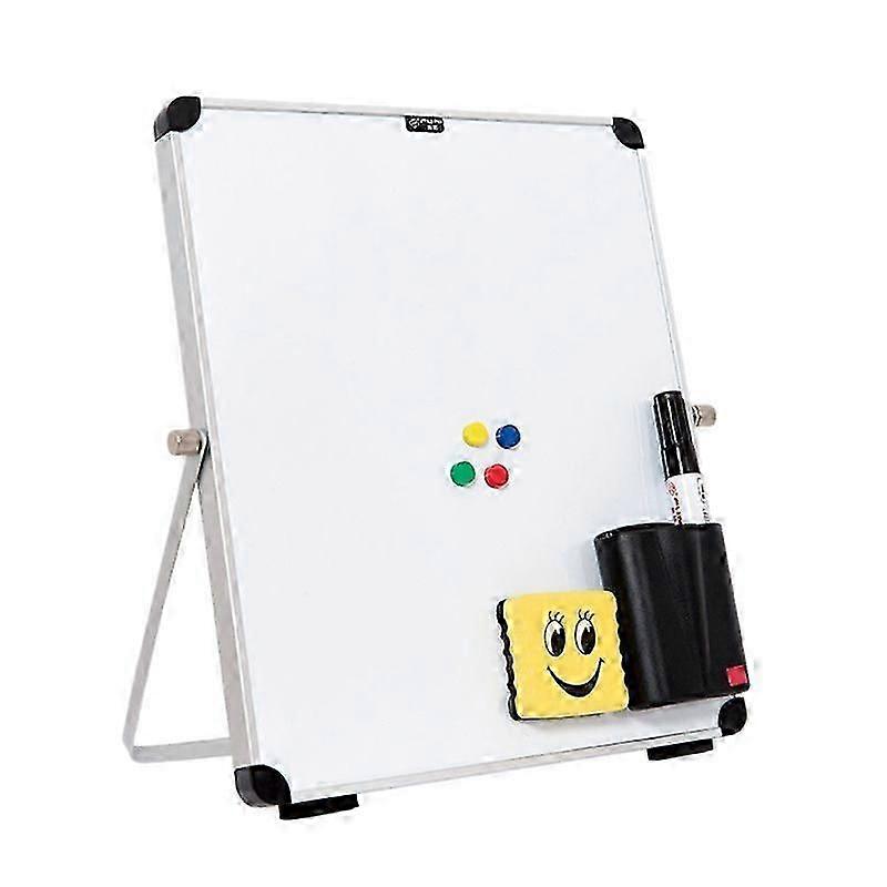 Small Desktop Dry Erase Board Portable Small Magnetic Double Sided Whiteboard Easel to Do List Whit