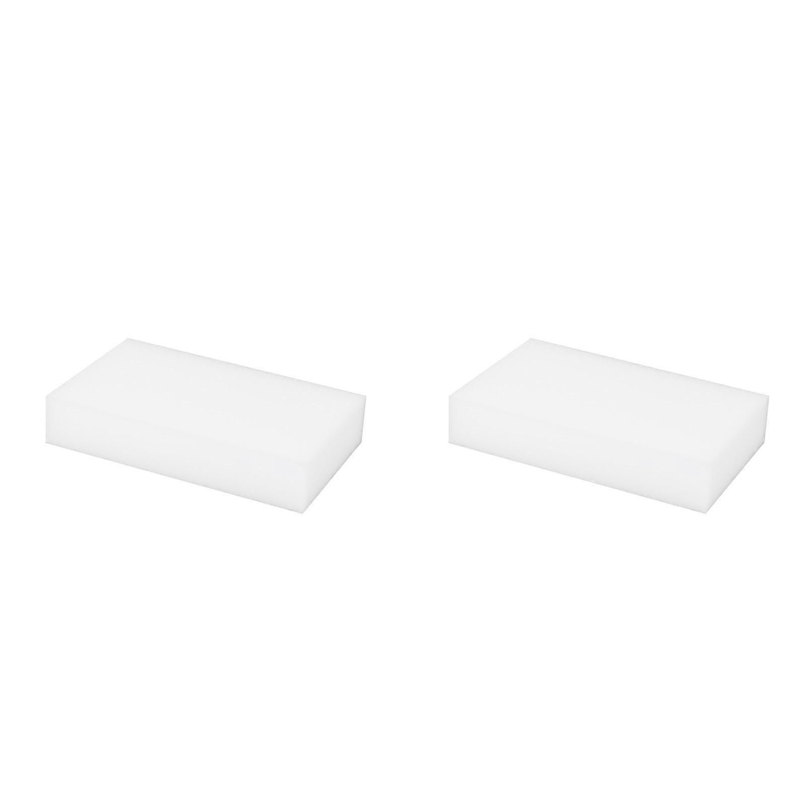 50Pcs Sponge Eraser Bulk, Multi-Surface Cleaner for Bathtub, Floor, Baseboard, Bathroom Walls - Long Lasting Foam Pads (2PCS)