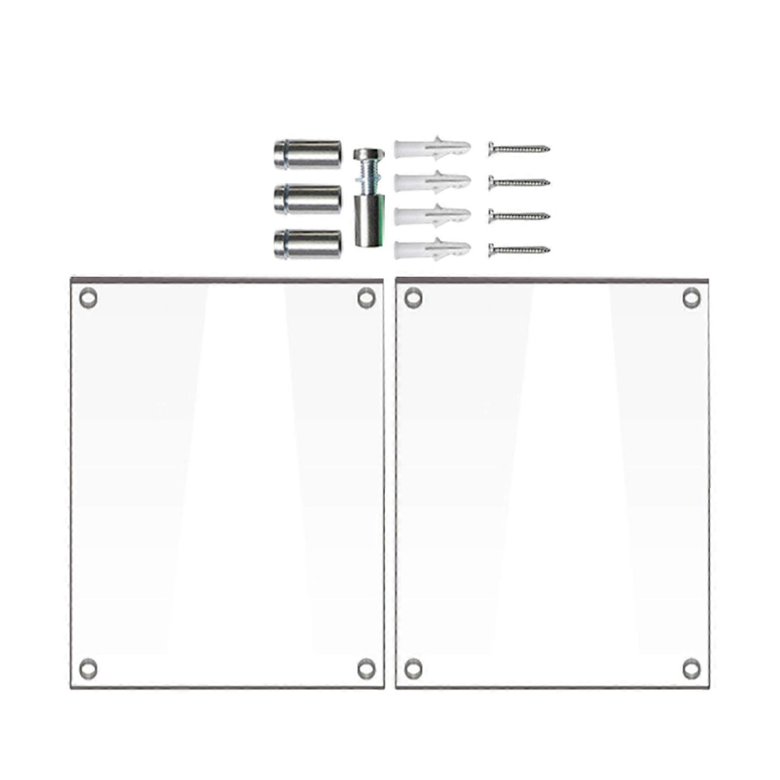 Transparent Acrylic Photo Frame 3Pcs Classic Rectangular Wall Mounting Picture Holder For Home Decor In Bedroom Nursery