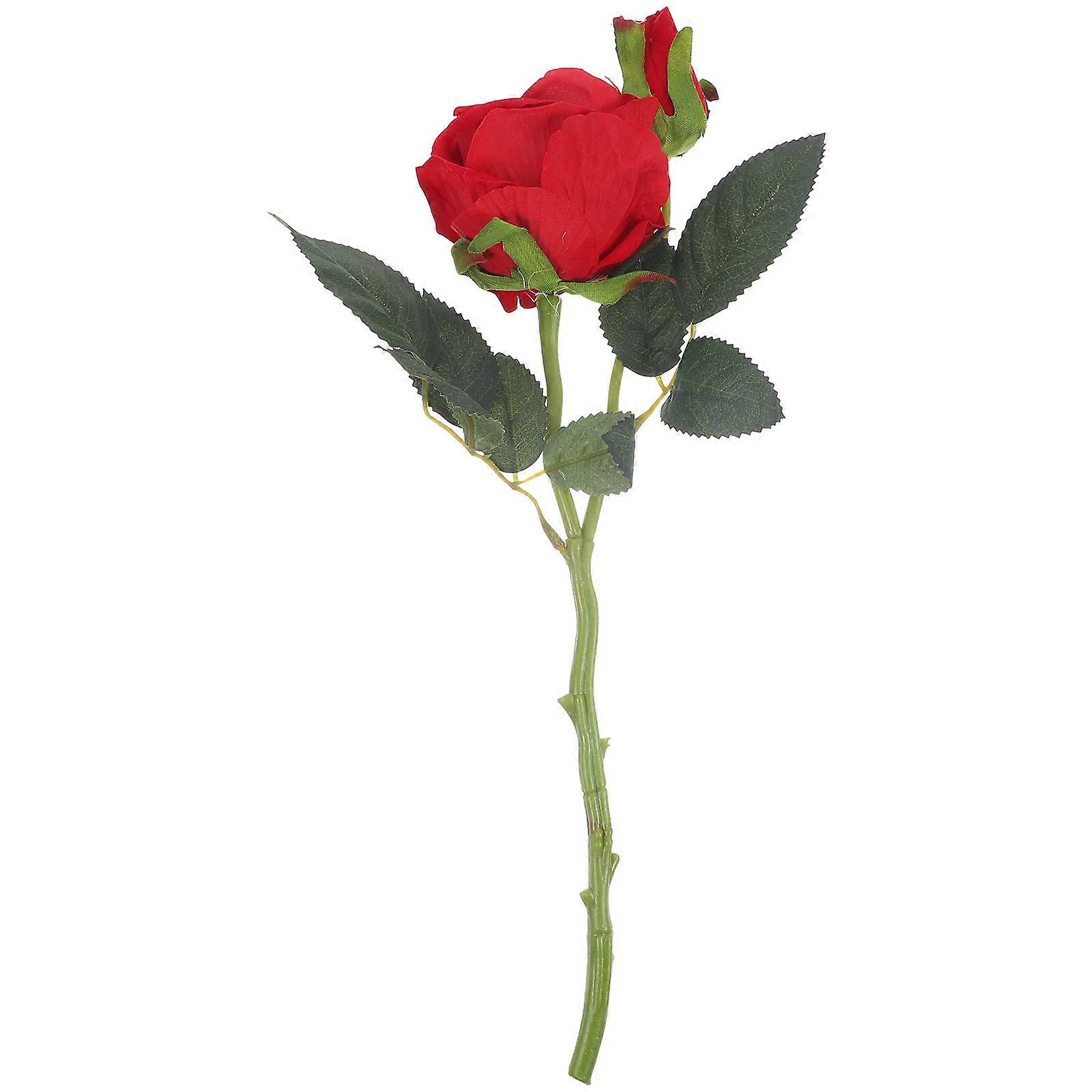 Artificial Rose Realistic Roses for Decoration Use Single Stem Red