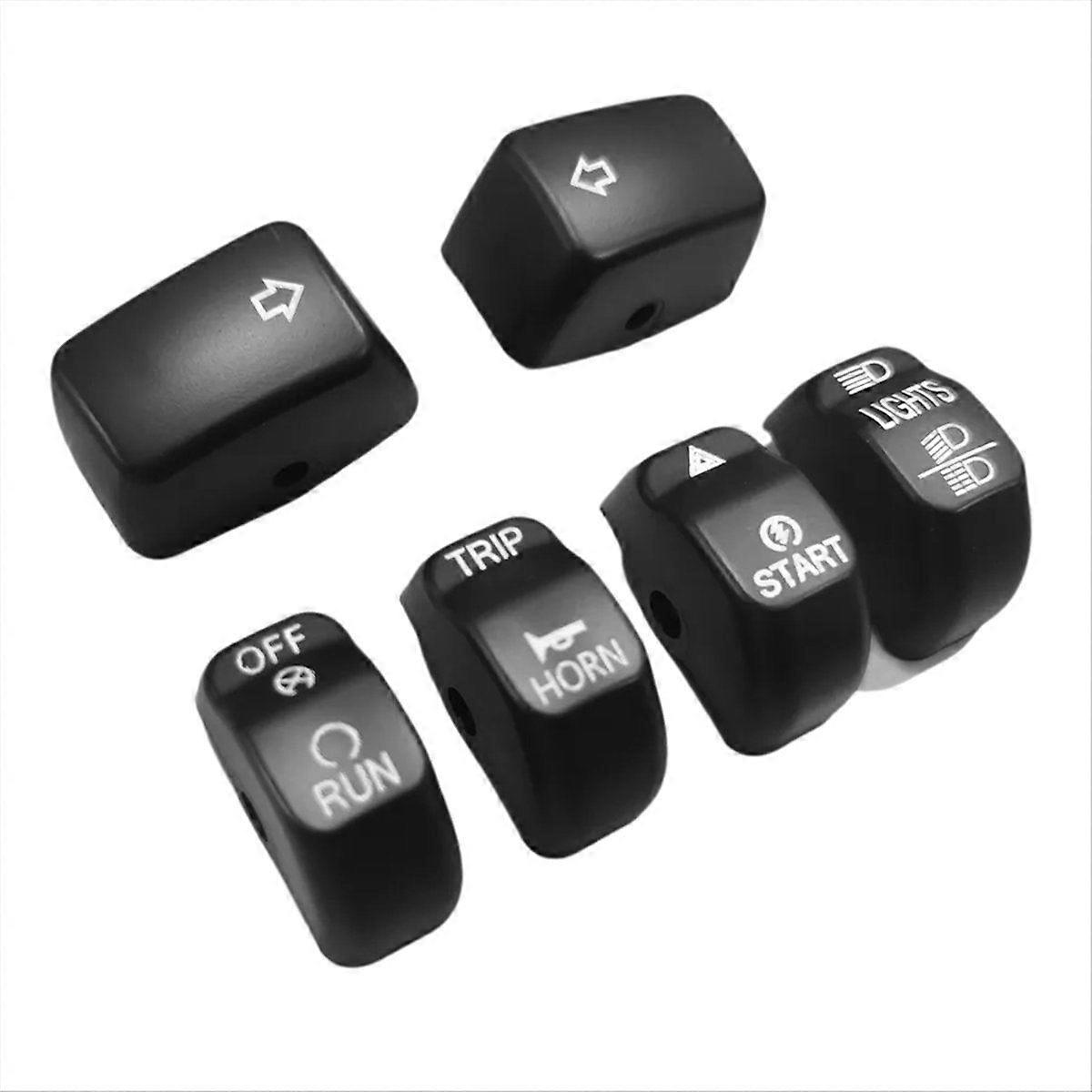 6pcs/Set Motorcycle Handlebar Control Switch Cover Button Caps