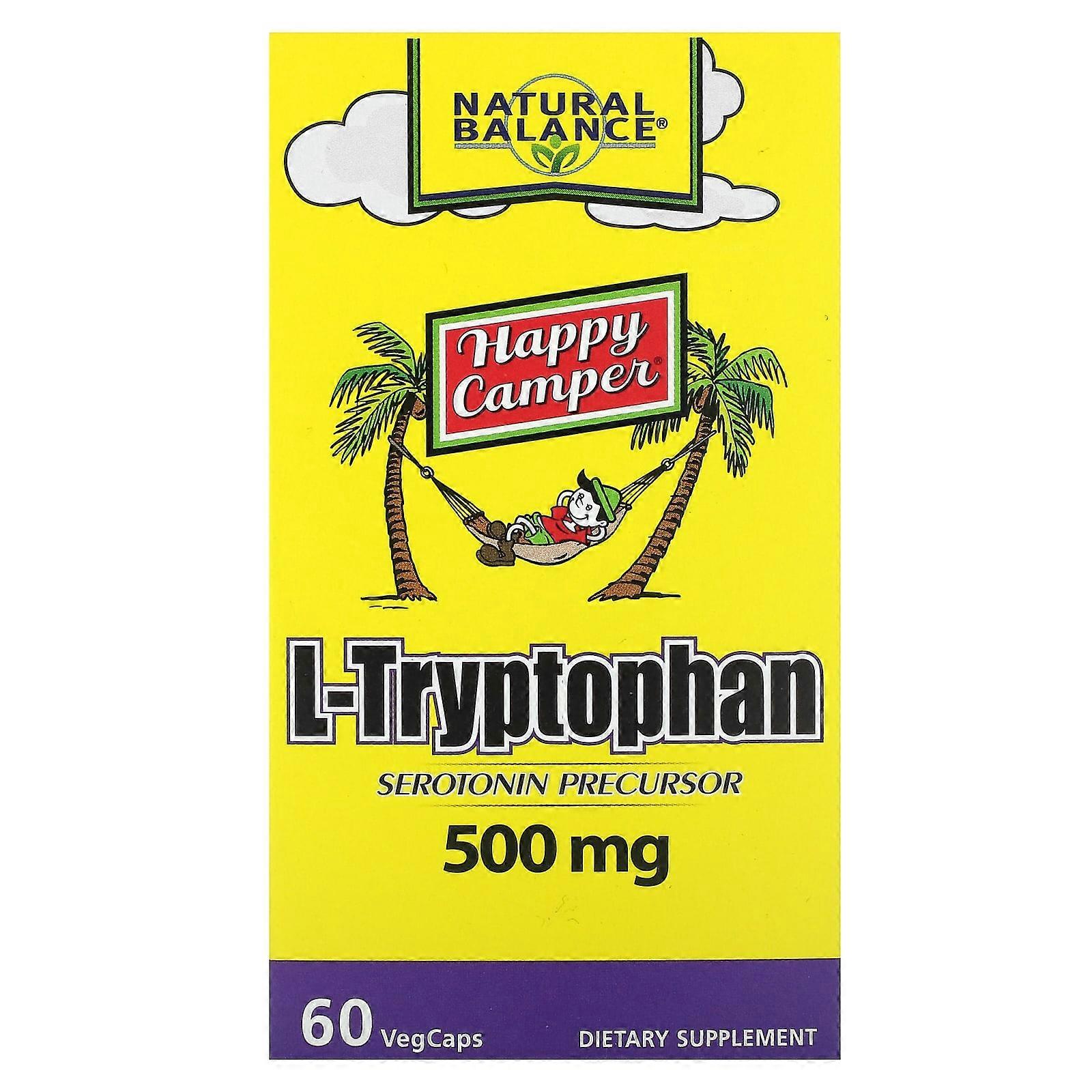 Happy Camper, L-Tryptophan, 500 mg, 60 VegCaps