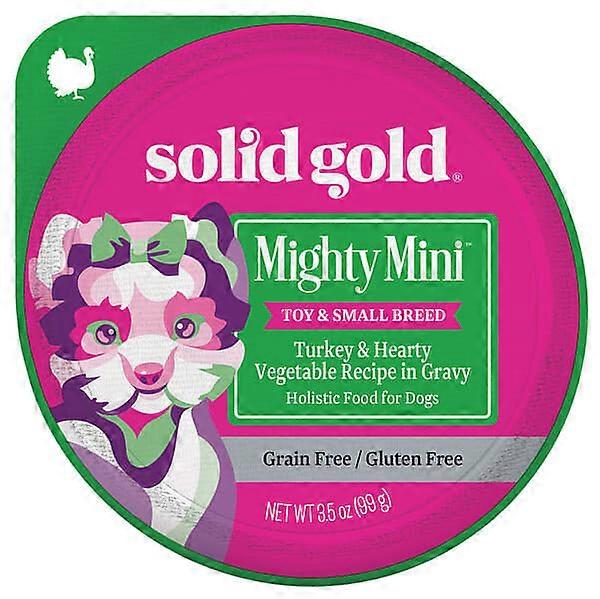 Solid Gold, Mighty MiniÃÂÃÂ¢ÃÂÃÂÃÂÃÂ¢, For Toy & Small Breed Dogs, Turkey & Hearty Vegetable in Gravy, 3.5 oz (99 g)